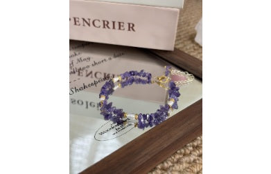 Purple & Pearl Chip Bracelet
